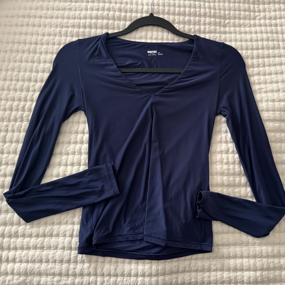 Aerie Deep Blue Long Sleeve Tee